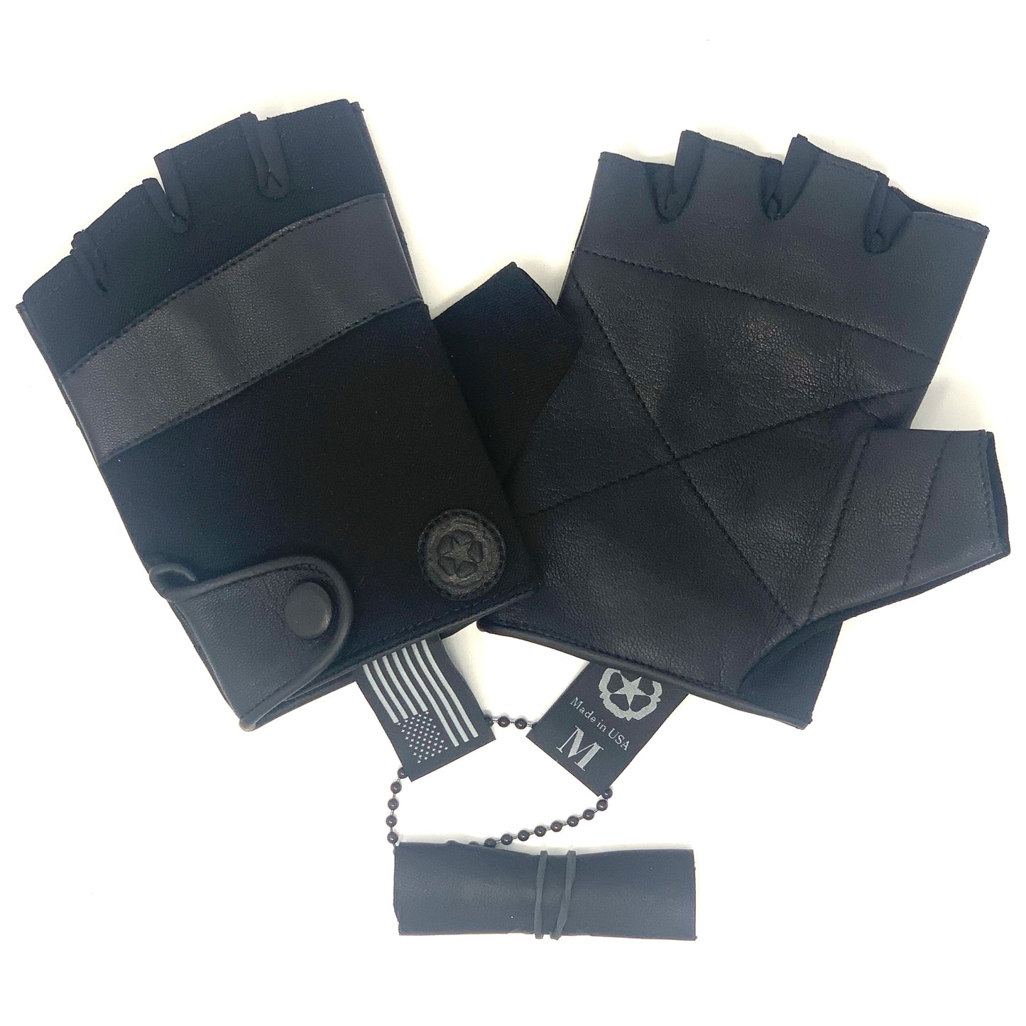 Hector Half Finger Gloves, Black