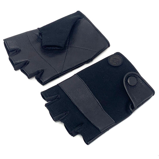Hector Half Finger Gloves, Black