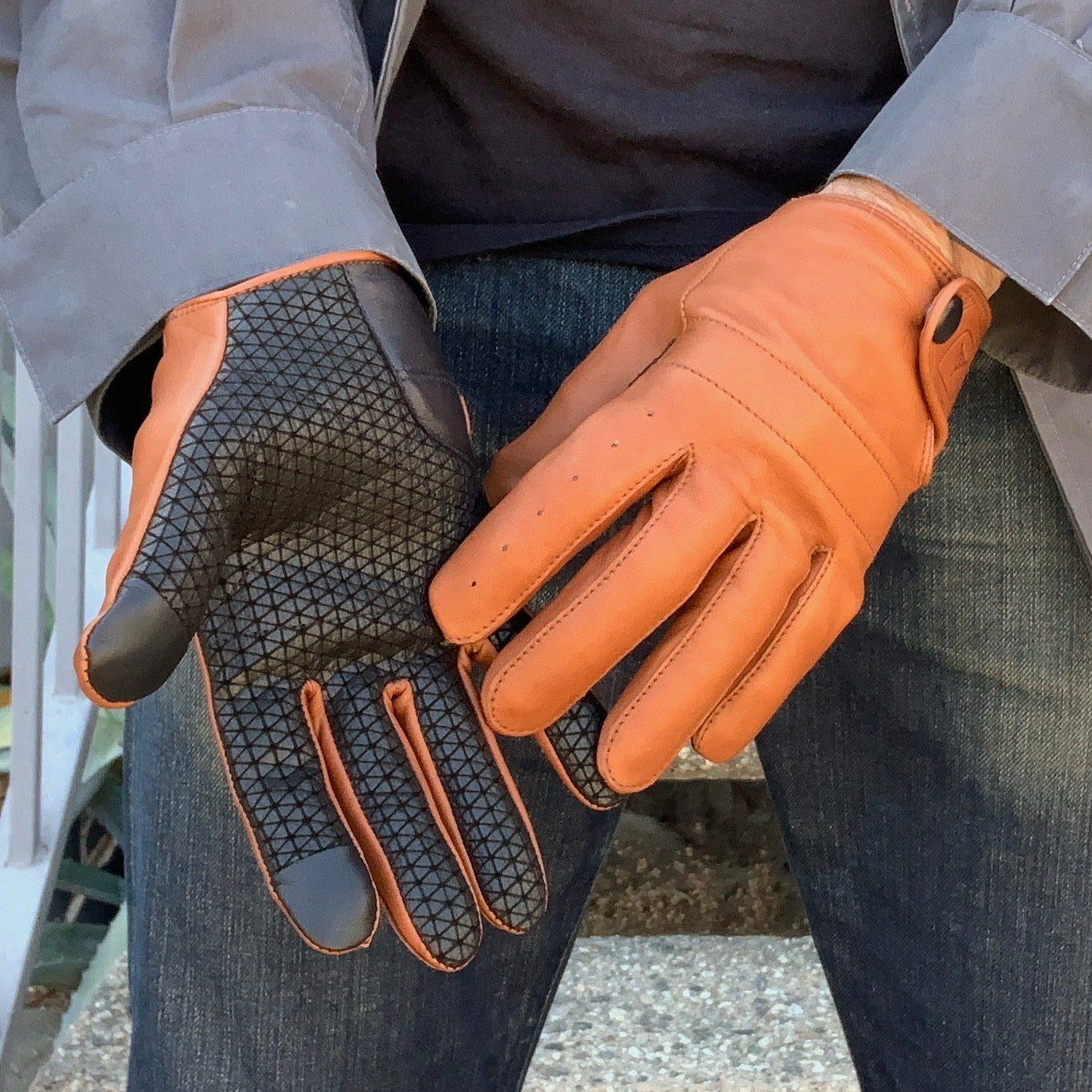 Cortex Gloves - TAD Collab', Cognac / Black